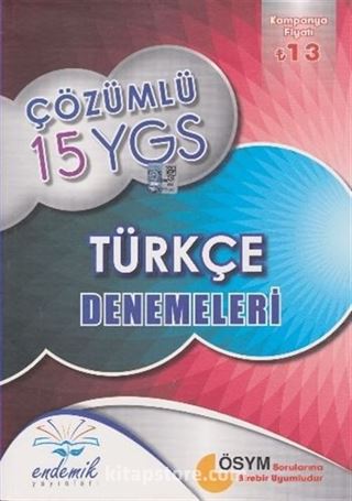 Çözümlü 15 YGS Türkçe Denemeleri