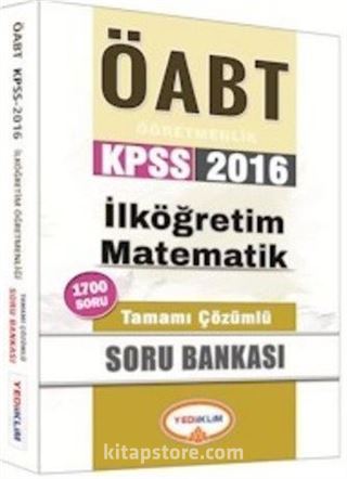 2016 KPSS ÖABT İlköğretim Matematik Tamamı Çözümlü Soru Bankası