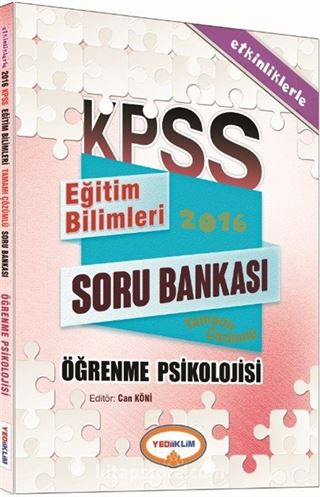 2016 KPSS Etkinliklerle Eğitim Bilimleri Öğrenme Psikolojisi Tamamı Çözümlü Soru Bankası