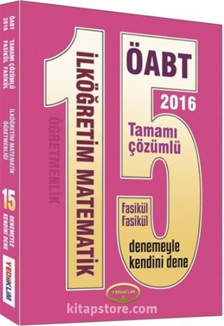 2016 ÖABT İlköğretim Matematik Öğretmenlik 15 Tamamı Çözümlü Fasikül Deneme