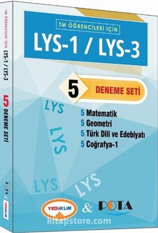 TM Öğrencileri İçin LYS 1 / LYS 3 5 Deneme Seti