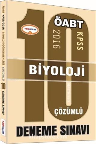 2016 KPSS ÖABT Biyoloji 10 Çözümlü Deneme Sınavı