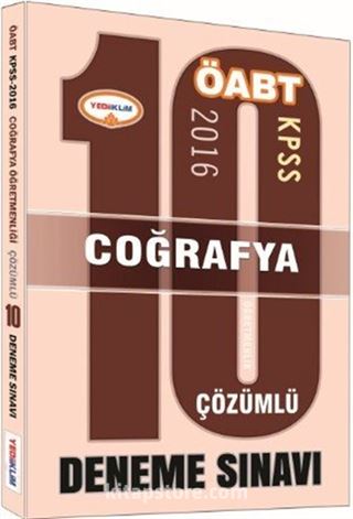 2016 KPSS ÖABT Coğrafya 10 Çözümlü Deneme Sınavı