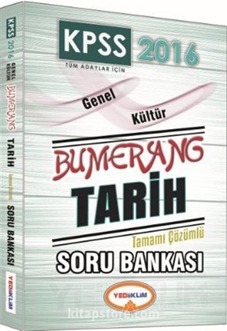 2016 KPSS Genel Kültür Bumerang Tarih Tamamı Çözümlü Soru Bankası