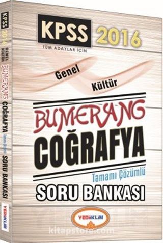 2016 KPSS Genel Kültür Bumerang Coğrafya Tamamı Çözümlü Soru Bankası