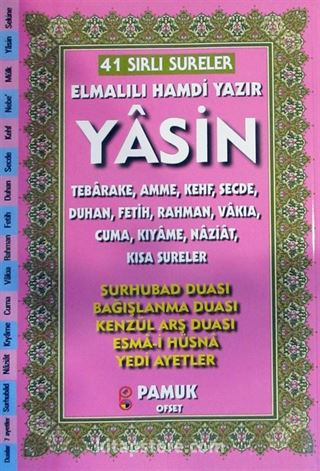 41 Sırlı Sureler Fihristli Yasin (Kod:Yas-206)