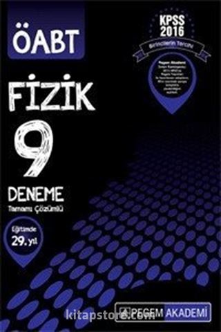 2016 KPSS ÖABT Fizik Tamamı Çözümlü 9 Deneme