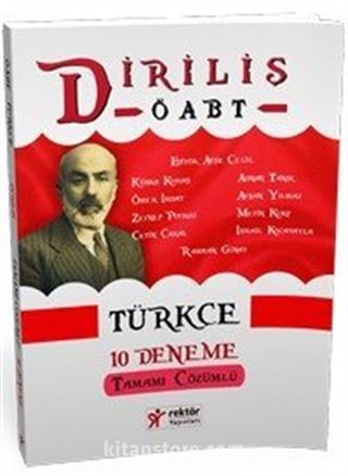 2016 ÖABT Diriliş Türkçe 10 Deneme Tamamı Çözümlü