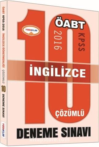 2016 KPSS ÖABT İngilizce 10 Çözümlü Deneme Sınavı