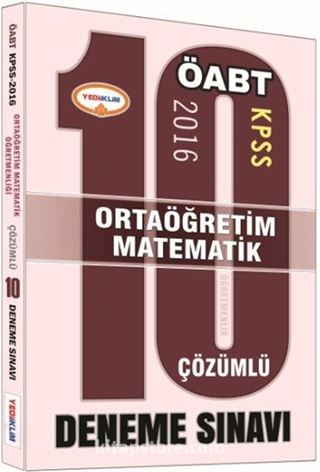 2016 KPSS ÖABT Ortaöğretim Matematik Çözümlü 10 Deneme Sınavı