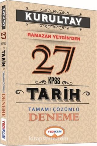 2016 KPSS Kurultay Tarih Tamamı Çözümlü 27 Deneme