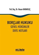 Borçlar Hukuku Genel Hükümler Ders Notları