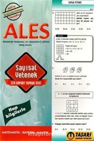 2016 ALES Sayısal Yetenek Çek Kopart Yaprak Test