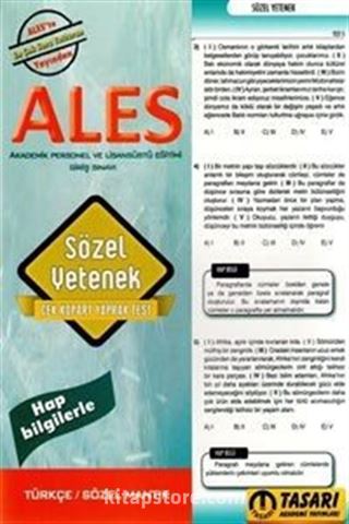 2016 ALES Sözel Yetenek Çek Kopart Yaprak Test