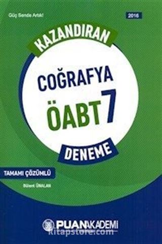 2016 ÖABT Kazandıran Coğrafya 7 Deneme Tamamı Çözümlü