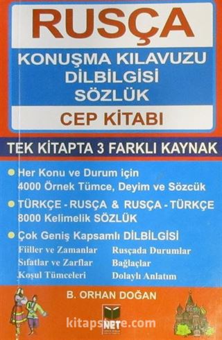 Rusça Konuşma Kılavuzu Dilbilgisi Sözlük Cep Kitabı