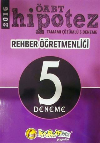 2016 ÖABT Hipotez Rehber Öğretmenliği 5 Deneme