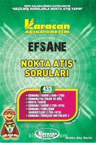 AÖF Efsane Nokta Atış Soruları Osmanlı Tarihi (Kod 433)