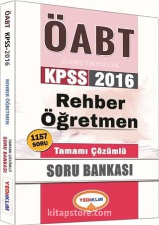 2016 KPSS ÖABT Rehber Öğretmen Tamamı Çözümlü Soru Bankası