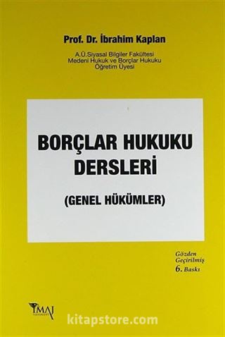 Borçlar Hukuku Dersleri (Genel Hükümler)