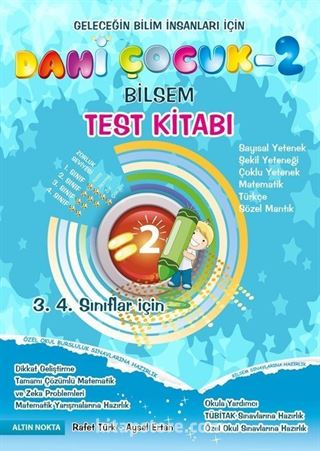 Dahi Çocuk 2 Bilsem Zeka Test Kitabı (3. 4. Sınıflar İçin)