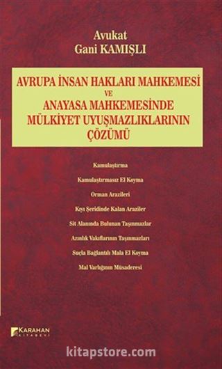 Avrupa İnsan Hakları Mahkemesi ve Anayasa Mahkemesinde Mülkiyet Uyuşmazlıklarının Çözümü