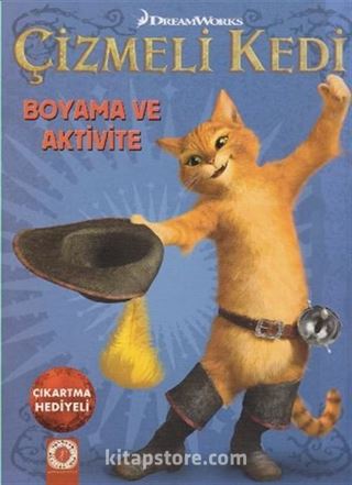 Dreamworks Çizmeli Kedi Boyama ve Aktivite