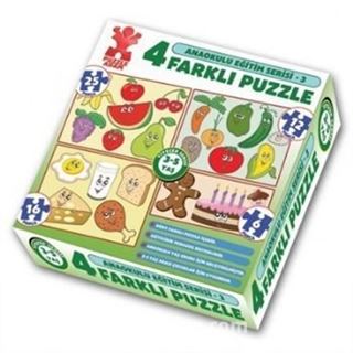 Anaokulu Eğitim Serisi 3- 4 Farklı Puzzle