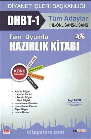 2016 DHBT 1 Tam Uyumlu Hazırlık Kitabı