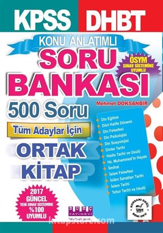 Kpss Dhbt Konu Anlatımlı Soru Bankası 500 Soru Tüm Adaylar İçin Ortak Kitap