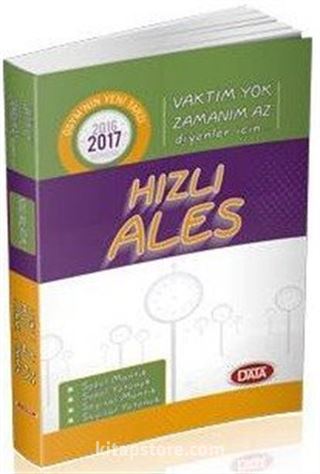 2016-2017 Hızlı ALES Vaktim Yok Zamanım Az Diyenler İçin..