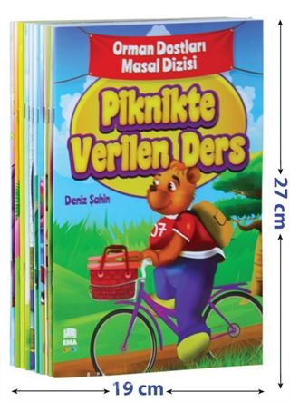 Orman Dostları Masal Dizisi Seti Düz Yazılı (10 Kitap Büyük Boy)