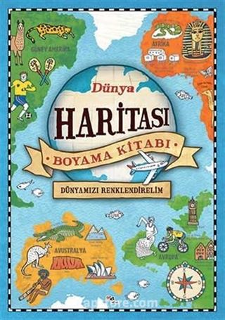 Dünya Haritası Boyama Kitabı