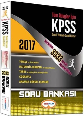 2017 KPSS Tüm Adaylar İçin 3333 Soru Bankası