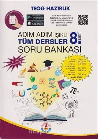 8. Sınıf TEOG Hazırlık Adım Adım Tüm Dersler Soru Bankası