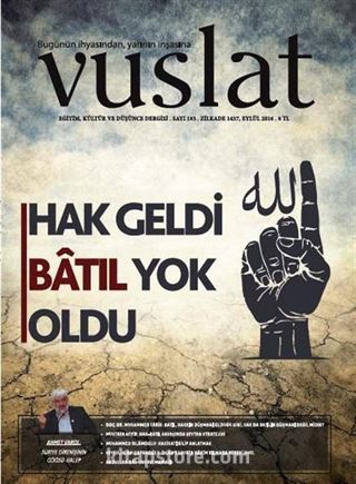 Vuslat Aylık Eğitim ve Kültür Dergisi Sayı:183 Eylül 2016