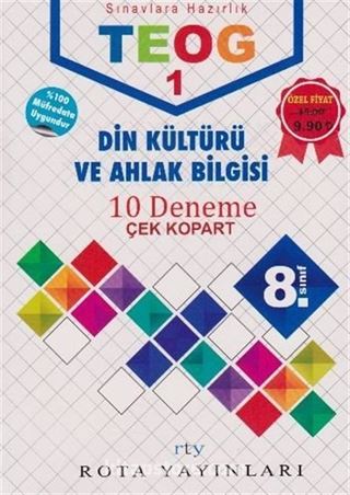 8. Sınıf TEOG 1 Din Kültürü ve Ahlak Bilgisi 10 Deneme Çek Kopart