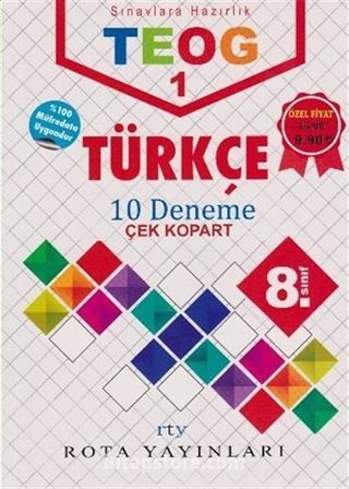 8. Sınıf TEOG 1 Türkçe 10 Deneme Çek Kopart