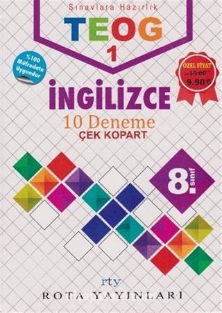 8. Sınıf TEOG 1 İngilizce 10 Deneme Çek Kopart