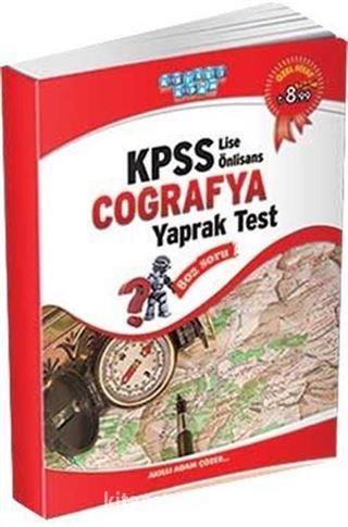 KPSS Lise-Ön Lisans Coğrafya Yaprak Test