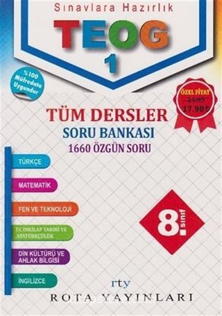 8. Sınıf TEOG 1 Tüm Dersler Soru Bankası