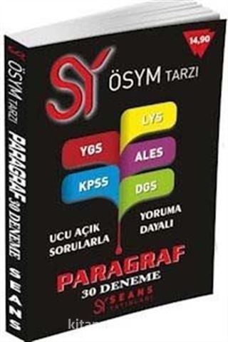 2016 KPSS ALES DGS YGS LYS İçin ÖSYM Tarzı Paragraf 30 Deneme