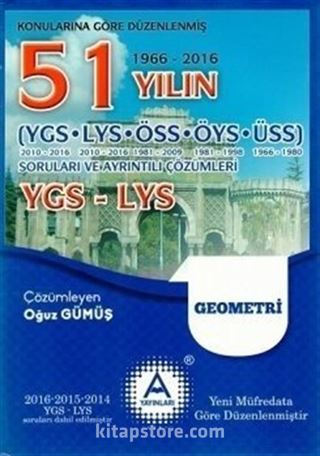 YGS - LYS Geometri 51 Yılın Çıkmış Soruları