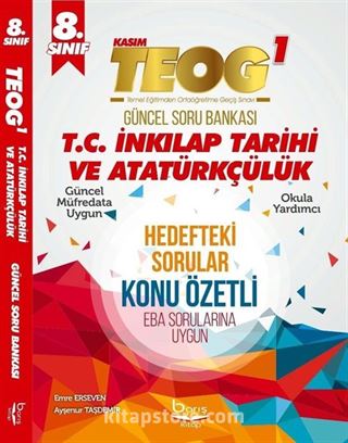 8. Sınıf TEOG 1 T.C İnkılap Tarihi ve Atatürkçülük Güncel Soru Bankası (Konu Özetli)