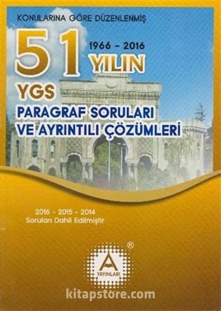 YGS 51 Yılın Paragraf Soruları ve Ayrıntılı Çözümleri