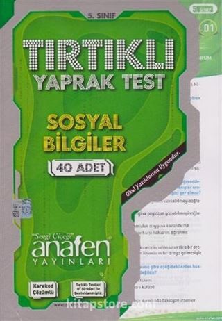 5. Sınıf Sosyal Bilgiler Tırtıkı Yaprak Test (40 Adet)