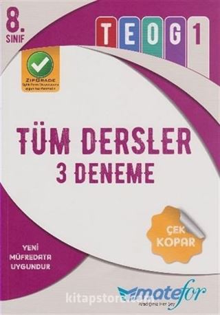 8. Sınıf TEOG 1 Tüm Dersler 3 Deneme