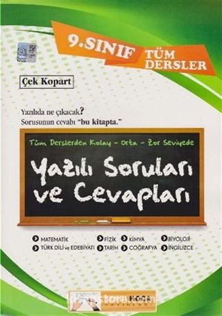 9. Sınıf Tüm Dersler Yazılı Soruları ve Cevapları