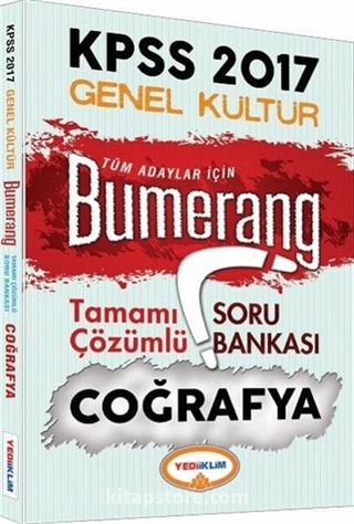 2017 KPSS Genel Kültür Bumerang Coğrafya Tamamı Çözümlü Soru Bankası