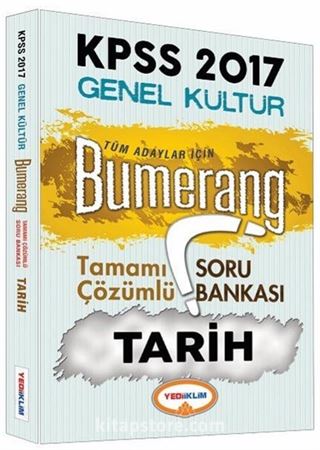 2017 KPSS Genel Kültür Bumerang Tarih Tamamı Çözümlü Soru Bankası